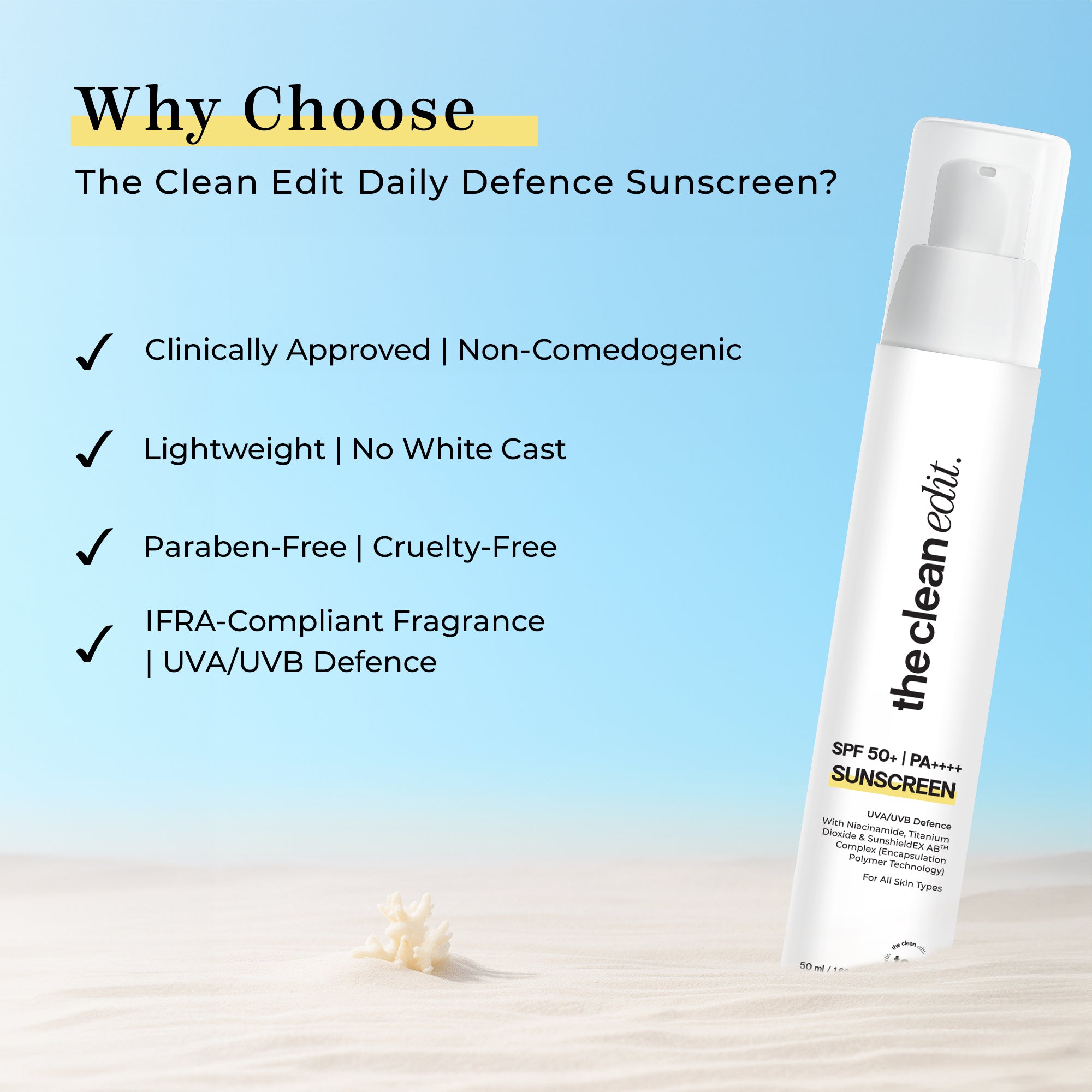 Sunscreen SPF 50+ and PA++++