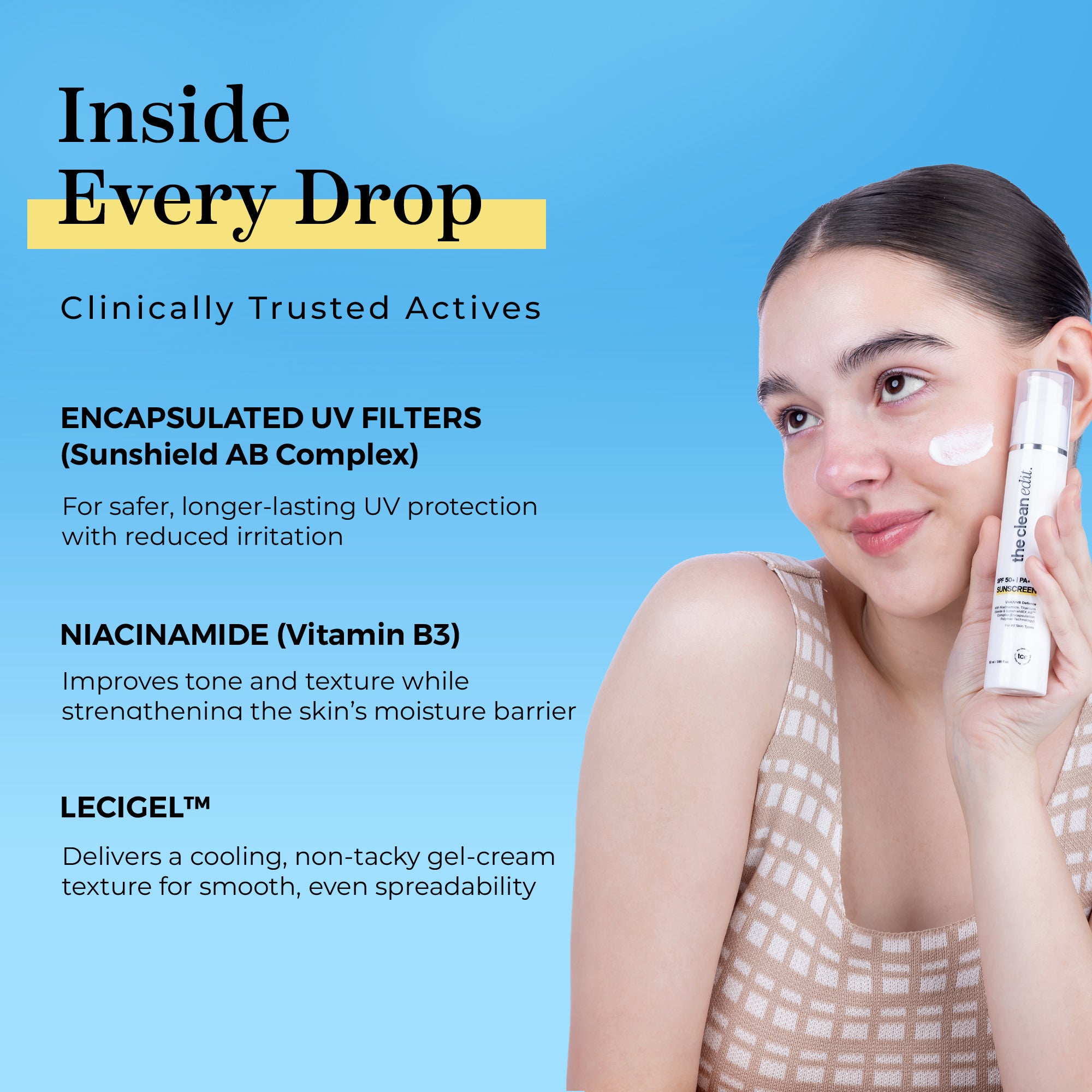 Sunscreen SPF 50+ and PA++++